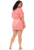 V-NECK SHORT SLEEVE TUNIC - GOFRET - PLUS SIZE